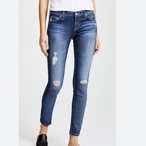 Adriano Goldschmied the legging ankle super skinny ankle jeans distressed sz 31R